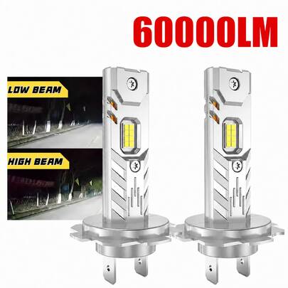 HYNBYZJ 2 قطعة مصباح LED للمصابيح الأمامية H1 H7 H4 H11 9005 HB3 9006 HB4 بقوة 200 واط عالية الطاقة مصباح ضباب السيارة 6000K 12V أضواء LED لمصابيح السيارة الأمامية مصباح القيادة والتشغيل