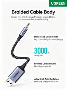 UGREEN USB To 3.5mm External Sound Card Headphone Microphone 2-In-1 Adapter Audio Jack For PC Laptop PS4/5 Speaker CM477 - View 7