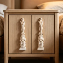2pcs Solid Wood Carving Stigma, Woodworking Supplies, Home Decorations, Suitable For Cabinets, Doors And Windows, Furniture, Background Walls, Porches, Offices And Other Decorations, Holiday Decorations, DIY Decorations. - Multicolor - View 12