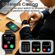 1pc Unisex Smart Watch, 1.83" Full Screen Touch, 180mAh Battery, Call/Answer Phone, Pedometer, Calorie, Sports Tracking, Alarm, Call/Message Notification; Multi-Function Sports Smart Watch, Compatible With Android And IOS - Multicolor - View 2
