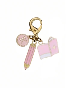 Back To School Themed Enamel Keychain,Cute Pencil Book Charms Enamel Keychain,Gift For Student Teacher,Teacher's Day Teacher Appreciation Gift - Multicolor - View 19