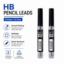 Low Center Mechanical Pencil Set, 0.5mm/0.7mm Options, Silver Or Black, Comfortable Grip For Students, School, Office, Drawing, Drafting & Daily Writing - Multiple Styles - View 7