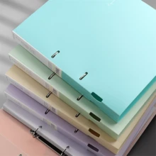 1pc 2-Ring Loose Leaf Binder Folder, Multi-Color 11-Hole Punched Folder, Can Store Test Papers And Materials, Office Archiving, Student Error Correction, Material Storage, Back To School Exam Preparation Office Supplies - A - View 3