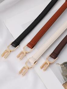4pcs Women's Adjustable Minimalist Western Style Belts, Suitable For Daily Wear, Summer, Autumn School, Halloween And Other Occasions - Multicolor - View 3