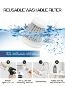 Handheld Vacuum Cleaner Strong Suction Portable Wireless Car Vacuum Multi Function Blowing And Suction For Home And Vehicle Use - Cordless - View 5