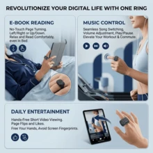 Scrolling Ring Remote Control For Major Social Media Platforms Shorts Video, Wireless Wireless Remote Control Ring Compatible With Iphone/Android, Camera For Phone, Hands-Free ScrollingMobile Phone Wireless Remote Control , Photo Controller, Selfie Artifact, Pulley Remote Control, 30 MAh Battery - Multicolor - View 4