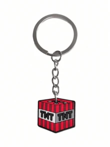 100pcs/Random 1pc Pixel Battle Pixel Grid Theme Birthday Party Gift Soft Rubber Keychain, Character Keychain, Suitable For Backpack Decoration, Car Pendant, Backpack Charm, Perfect Gift For Birthday, Holiday, Halloween, Christmas, Anniversary Party - Multicolor - View 7