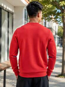 Under Armour Men's Unstoppable Flc Crew Pullover Sweatshirt, Double Layer Knit, Outdoor Sports, 1381688-842 - Red - View 3