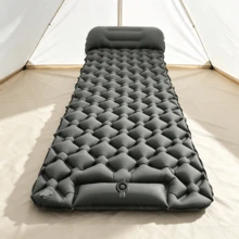 1pc Double/Single Inflatable Outdoor Camping Sleeping Pad, Built-In Pillow And Air Pump, Ultra-Lightweight Portable Waterproof Inflatable Sleeping Pad, Built-In Air Pump Outdoor Camping Sleeping Pad - Multicolor - View 8