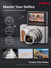 Canon PowerShot SX740 HS Digital Camera | Approx. 20.3 Megapixels + 40x Optical Zoom (80x Zoom Plus) | 4K Video + Time-Lapse Photography | Wi-Fi/Bluetooth Wireless Transfer | Intelligent IS | 46 Filters | Compact Telephoto Camera For Home And Travel - View 4