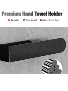 U‑Shaped Wall‑Mount Towel Bar, No‑Drill Bathroom Towel Holder Rack, Multi‑Purpose Wall Hanging Hand Towel Storage Organizer, Space‑Saving Kitchen Rag Handkerchief Hanger, Sleek Wall‑Mount Storage Holder For Bath Towels - Multicolor - View 4