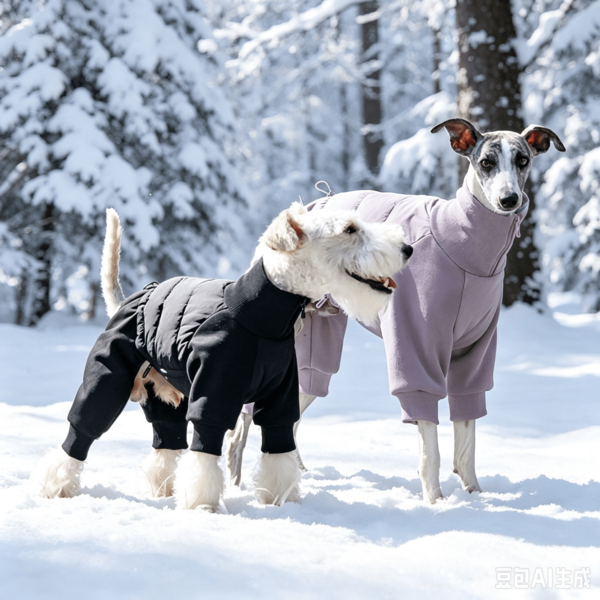 1pc Pet Coat, Thermal Lined High Collar Windproof Dog Clothes, Zippered With Leash Hole Morandi Full Body Warm Outfit, Suitable For Medium And Small Dogs Indoor And Outdoor, Whippet, Fox Terrier, Schnauzer, Russell Terrier, Teddy And More