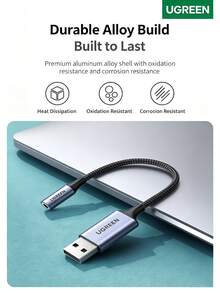 UGREEN USB To 3.5mm External Sound Card Headphone Microphone 2-In-1 Adapter Audio Jack For PC Laptop PS4/5 Speaker CM477 - View 6