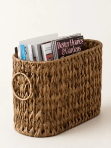Handwoven Toilet Paper Holder, Faux Rattan Storage Basket, Waterproof Storage Basket, Bathroom Storage Rack, Toilet Paper Holder, No Assembly Required - Multicolor - View 9