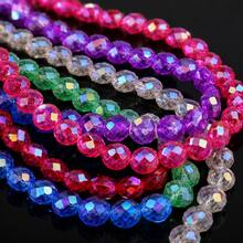 85pcs 6mm AB Colorful High Gloss Flat Crystal Glass Beads DIY Jewelry Making Accessories For Necklace Bracelet Pendant Loose Beads - High-shine Flat Crystal Glass Beads - View 3