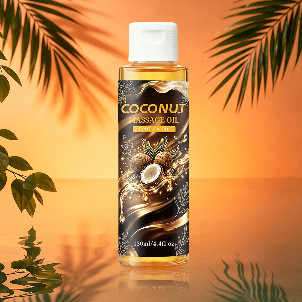 Minyak Pijat Kelapa, Formula Pelembap, Cocok untuk Semua Jenis Kulit, Pasangan, Pijat, Menutrisi & Melembapkan, Lembut & Tidak Iritasi, Perawatan Kulit Esensial | Bahan Alami, Hadiah Halloween, Natal, Tahun Baru