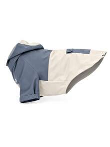 1 buah Jaket Anjing Outdoor Berkerudung dengan Blok Warna, Jaket Hewan Peliharaan Tahan Angin dan Hujan Ringan dengan Ring D & Saku, Manset yang Dapat Diatur untuk Anjing Kecil, Sedang, dan Besar - Dusty Blue - View 16