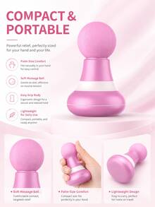 UKLISS Mini Massage Gun For Muscle Relaxation, Fascia Gun Home Use Vibrating Massage Device, Portable Fascia Massager - Pink - View 3