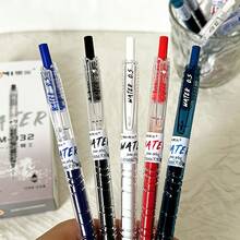 5/1pc Click Ballpoint Pens, 0.5mm, Simple Design, High Beauty Value, With Quick Drying Ink For Students To Solve Exercises And Signatures Back To School - Sets - View 3