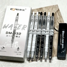 5/1pc Click Ballpoint Pens, 0.5mm, Simple Design, High Beauty Value, With Quick Drying Ink For Students To Solve Exercises And Signatures Back To School - Sets - View 10