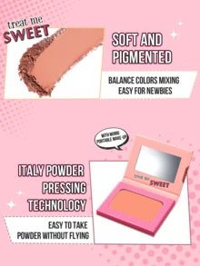 MISSLYN 2Pcs Velvet Powder Blush & Beach Please Bronzing Contour Set, Buildable Color, Smooth Blendable Texture, Face Blush & Bronzer Contour Palette, Daily/Beach/Party, Sun-Kissed/Rosy Cheeks/Soft Glam, Blush & Bronzer Powder,Halloween Makeup - #05+#51 - View 3