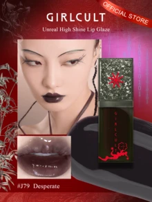 GIRLCULT Unreal 高光泽变色龙液体唇膏 J79 Desperate，油基闪亮亮片唇釉，闪耀金属光泽，浓郁珠光妆效，持久显色，全息无滑石粉，3.5毫升/0.12液盎司，赠品 - J79 Desperate - 查看 2