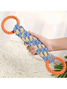 Dog Rope Toy - Durable With Double Handles And Knots, Perfect For Strong Chewers, Cleans Teeth, Great For Tug-Of-War, Suitable For All Breeds - Perfect For Puppy Chewing, Dog Toys, Dog Stuff, Puppy Keep Game Dog Accessories, Puppy Keep Game Feed Puppy - Multicolor - View 9