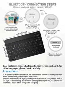 適用於 Galaxy Tab 與 Pad SE 的鍵盤保護殼，附可拆卸式無線藍牙鍵盤 (150mAh) 與筆槽，返校禮物 (亮面黑) - 黑色 - 查看 8