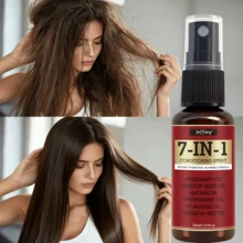 Jeffany Semprotan Perawatan Rambut Tanpa Bilas untuk Menghaluskan Rambut Kusut Seketika - Semprotan Penghalus Keratin 7-in-1, 30ml. Perawatan Multifungsi dengan Tekstur Ringan yang Meredakan Rambut Kusut, Kering, Kusut, dan Patah dalam Sekali Pakai. Cocok untuk Rambut Kering, Berminyak, dan Semua Jenis Rambut - Travel Size - View 3