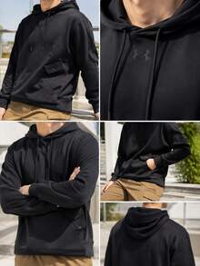 Under Armour Men's APAC M Elevated Fleece Sweatshirt Pullover Loose Fit For Fitness And Workout 1387974-001 - Black - View 4