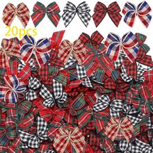 20 buah Pita Busur Kotak-kotak - Berbagai Pola Kotak-kotak) Busur Buatan Tangan 1 Inci, Cocok untuk Dekorasi Pohon Natal, Pembungkus Kado, Souvenir Pernikahan, Scrapbooking - Pembuatan Kartu, Pita Tahan Lama - A - View 10