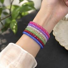 85pcs 6mm AB Colorful High Gloss Flat Crystal Glass Beads DIY Jewelry Making Accessories For Necklace Bracelet Pendant Loose Beads - High-shine Flat Crystal Glass Beads - View 6