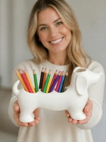 Cute And Simple Sausage Dog Shaped Bathroom Storage Box Toothbrush Rack - Sausage Dog Electric Toothbrush Rack Storage Rack, Also An Elegant Choice For Decorating Rooms, Bedrooms And Home - Multicolor - View 7