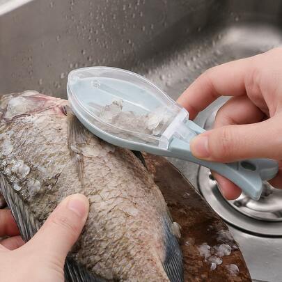 1pc Fish Scale Remover Tool, Portable Fish Scaler Scraper For Removing Scales, Kitchen Seafood Cleaning Tool For Home Cooking & Fish Preparation