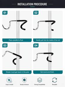 1/2Pcs Heavy‑Duty Anti‑Slip Camping Hook Tent Pole Hanging Clip Multi‑Purpose Portable Outdoor Canopy Awning Accessory For Lantern Clothes Gear Backpack Hiking Travel - Multicolor - View 3