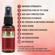 Jeffany Semprotan Perawatan Rambut Tanpa Bilas untuk Menghaluskan Rambut Kusut Seketika - Semprotan Penghalus Keratin 7-in-1, 30ml. Perawatan Multifungsi dengan Tekstur Ringan yang Meredakan Rambut Kusut, Kering, Kusut, dan Patah dalam Sekali Pakai. Cocok untuk Rambut Kering, Berminyak, dan Semua Jenis Rambut - Travel Size - View 4