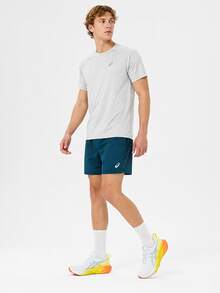 Asics Sepatu Lari Pria NOVABLAST 5 Terbaru, Ringan dan Bernapas dengan Bantalan dan Daya Tahan - Biru muda/kuning-oranye - View 3