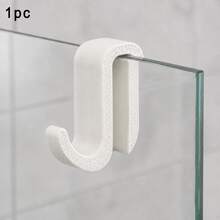 1/2pcs Minimalist Cabinet Hook, No-Drill Hanging Hook For Wooden Board Side, Mark-Free Hanging For Cloth And Towel, Removable Storage Accessory For Kitchen And Bathroom, Surface- - Hook Up - View 12