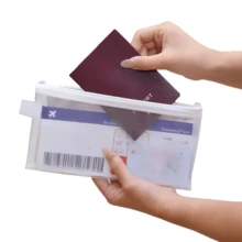 2pcs Set Portable Travel Document Organizer Bag, ID Card, Boarding Pass, Passport Storage Holder - Multicolor - View 3