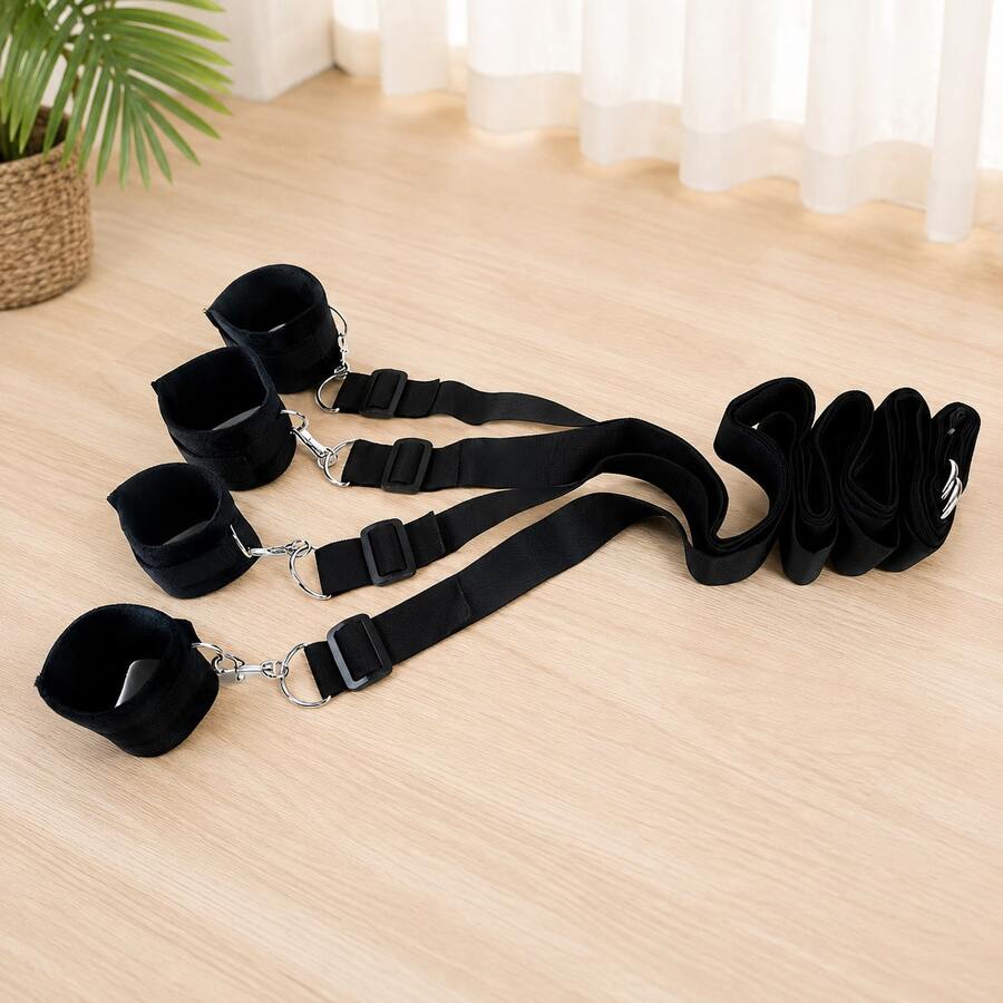 1 Set Black Fastening System Kit With Adjustable Binding And Clasp - Easy To Install And Remove For All Standard Frames - A - View 1