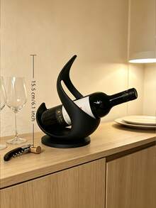 1pc 3D Printed Decorative Wine Bottle Holder Sculpture Ornament, Unique Creative Gift, Multifunctional Desktop Wine Storage Decor, Modern Kitchen And Bar Decoration, Perfect Holiday Gift For Enthusiasts And Collectors - View 7