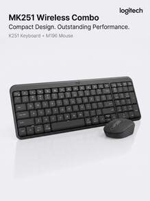 Logitech Kombo Keyboard dan Mouse Nirkabel Ergonomis K251+M196: Ramping, Portabel, Pasang dan Mainkan, Cocok untuk Skenario Kantor Rumah dan Pembelajaran Mobile. - View 4