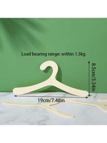 10pcs/Set Or 20pcs/Set Plastic Pet Clothes Hangers, Minimalist & Compact Design Home Use Pet Supplies - Beige - View 7