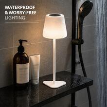 LED無線淋浴夜燈 USB充電式 智能觸控開關 3色/亮度可調 便攜式桌燈 可拆卸設計 適用於客廳/臥室/玄關/辦公室/餐廳/戶外 理想禮物 - 檯燈 - 查看 1
