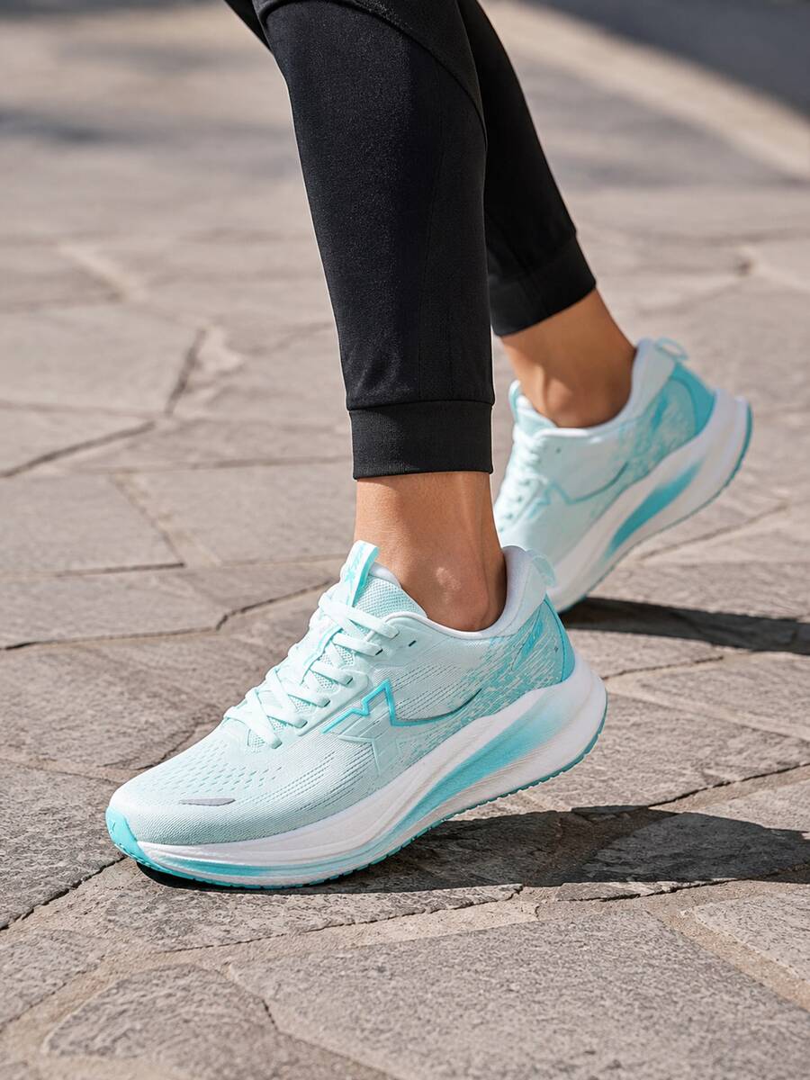 XTEP Men's Running Shoes Tancheng 3.0 LITE Spring Mesh Casual Running Shoes 974119110053 Foam Green/Clear Blue - Foam Green/Clear Blue - View 1
