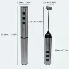 CREATEPRO Electric Milk Frother,Rechargeable Stainless Steel Milk Frother With Long Lasting 800mAh Battery,Portable Foam Maker For Home Kitchen - Silver - View 4
