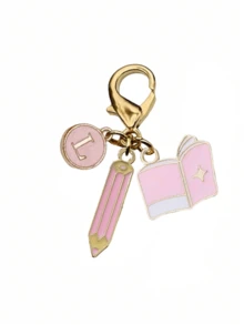 Back To School Themed Enamel Keychain,Cute Pencil Book Charms Enamel Keychain,Gift For Student Teacher,Teacher's Day Teacher Appreciation Gift - Multicolor - View 18