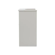 Bathroom Vanity Cabinet Without Sink, Freestanding Bathroom Cabinet With Double Doors And Slatted Front, White Bathroom Cabinet. - White - View 9
