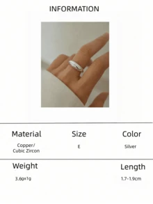 1件女款粗款圓頂戒指，鑲嵌散佈立方鋯石，拋光戒圈誇張戒指，極簡金/銀色，適合日常、派對、約會與送禮 - 彩色 - 查看 9