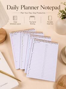 1PC Multi-Color Planner, DAILY PLAN Student Portable Stationery, For Class Notes, Office Records, Daily Schedules, Creative Notebook( To Choose For 4 Colors) - Single Piece - View 11
